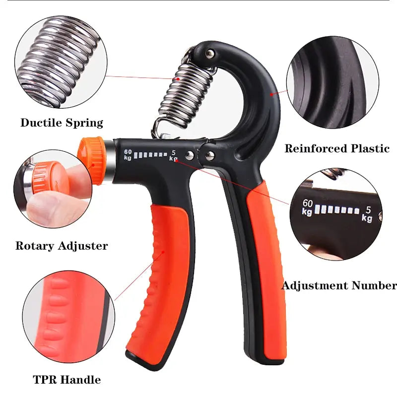 GripMaster Pro – Fortalecedor de Manos y Antebrazos Ajustable